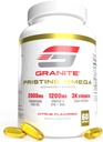 Granite Pristine Omega-3 Supplement, 2000mg Norsk Fish Oil Supplements med EPA & DHA, støtter felles, hjerte, hjerne, & Mood, Sustainablely Sourced, Renhet testet (60 Softgels)