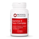 PROTOCOL FOR LIFE BALANCE Gamma E Toco Complex - Vitamin E 300mg - Antioxidant Support - for Cardiovascular Health & Brain Health - with Tocotrienols - Halal & Dairy Free - 90 Softgels