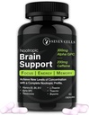 Brain Support Add with 300mg Alpha GPC & 200mg Natural Caffeine & Vitamins for Bilişsel Sağlamlıq, Enerji, Memory and Focus - Brain Booster (60 Capsules, 1-Month Supply)