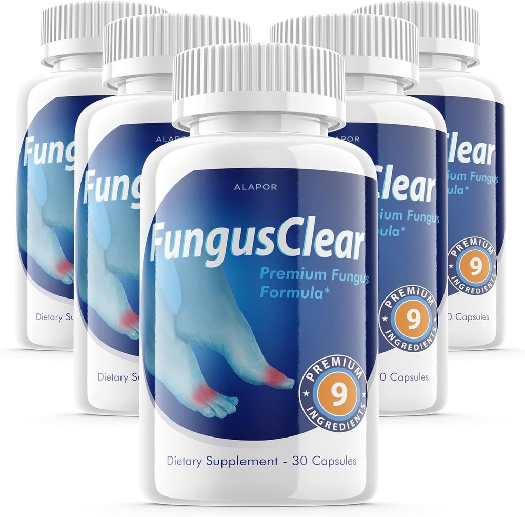 (5 Pack) Fungus Clear - Probiotic Fungus Clear Pills, Advance Formula Fungusclear Kapsułki, Grzyb Clear Max, dla 150 Days Supply.