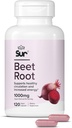 Sur Organic Beet Root Capsules 1000mg - Unterstützt gesunde Zirkulation und erhöhte Energie - Nitric Oxid Superfood (120 Kapseln)
