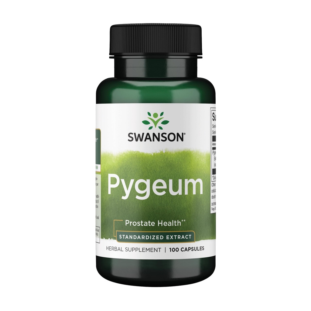 Swanson Pygeum Herbal Supplement for Men Over 40 Seeking Prostate, Bladder, and Urinary Tract Support - (100 Capsules)