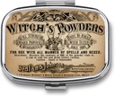 Metal 2 Compartiment Organizator Pill Travel Prietenos Portable Compact Box to Hold Vitamins/ Tylenol/Fish Oil/Supplements/Tablet (Vintage Witch's Powders), 1.97 x 0,79 x 0,39 Inch, 1,0 Count