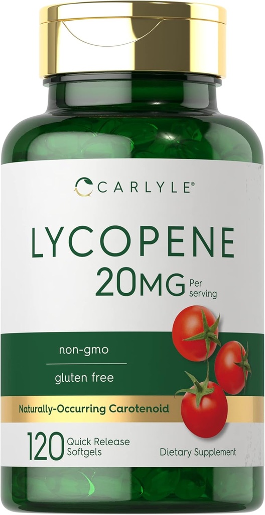 Carlyle Lycopene | 20mg | 120 Softgele | Non-GMO & Gluten Kostenlose Ergänzung