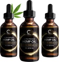GPGP GreenPeople 3 Pack Natural Hemp Oil Extract, Immune System Support, Support Focus and Energy, and Support Nighttime Attività, Pure Extract, Rich in Omega 3&6&9 Fatty Acids