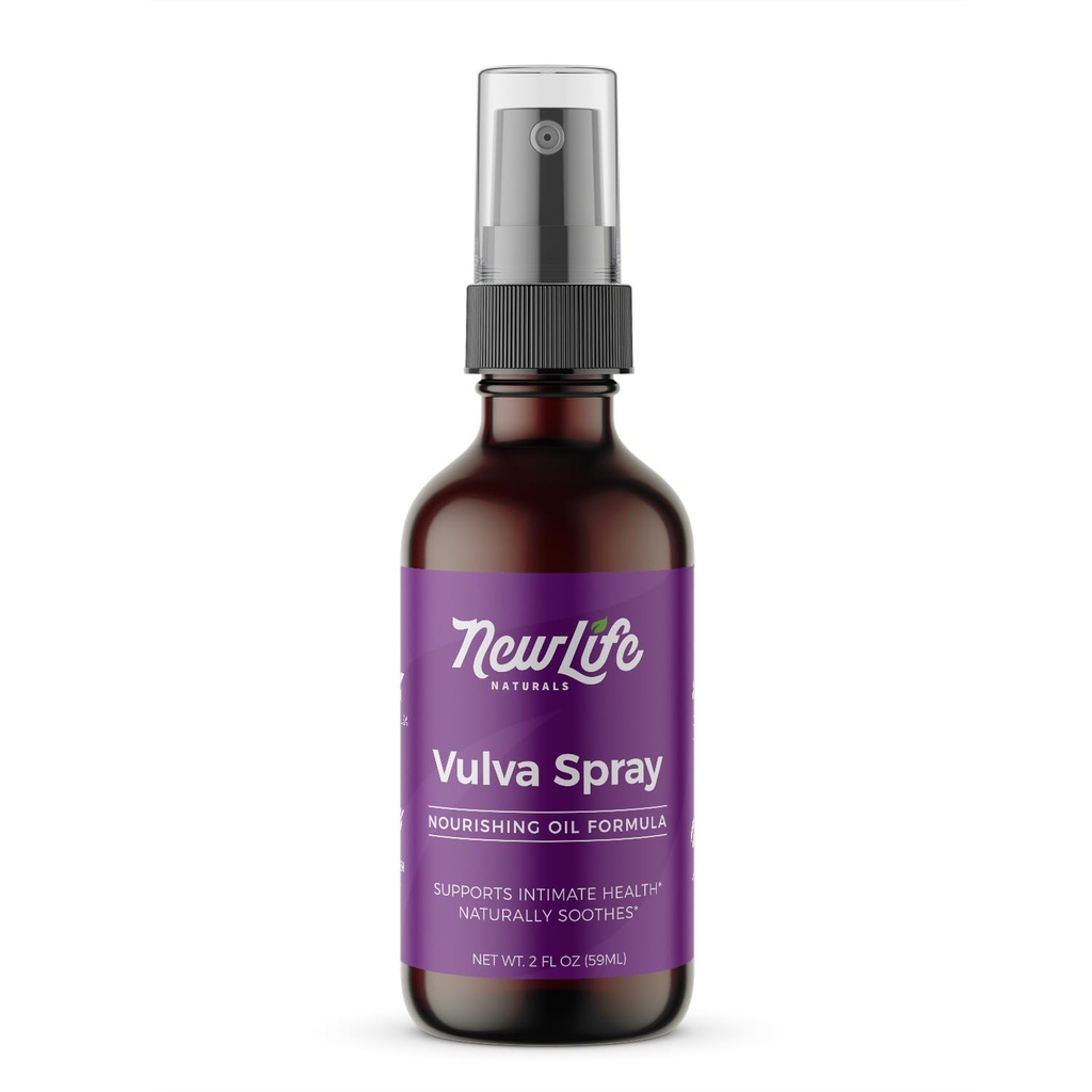 NewLife Naturals Feminin Spray Vaginal Moisturizer for tørrhet Irritasjon PH Menopause støtte med olivenolje, sitrongrass og mer - 2 oz