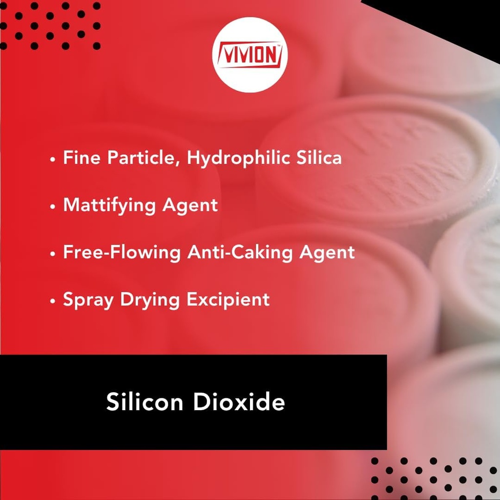 Silicon Dioxide Powder - Bulk 25 lb - Sipernat 22S Pharmaceutical Grade Milled Precipitated Silica - Moisture-Absorbing Anticaking Flow Agent - Spray Drying Excipient