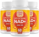 2000 MG NAD Eksperti, Liposomal NAD + Yüksək Absoreksiya ilə, Nikotinamid Riboside, Pure & Plus Boosting, Ekspert, Metabolizm & Cellular, 180 softgels