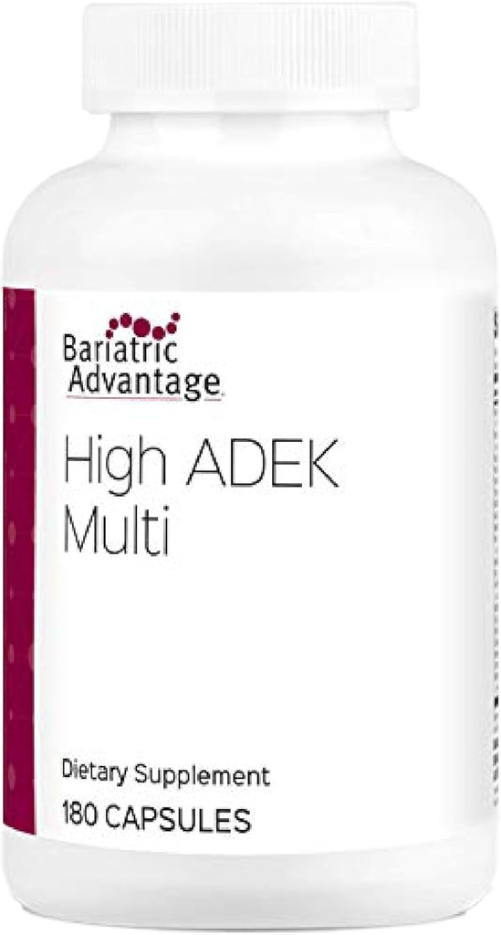 Barratítric Ad HighGEK Multi - per als pacients Bariatric Surgery - Multivitamin amb vitamina A, D, E, K Trace Mines - 100%+ DV de KÀK - 180 Capsules
