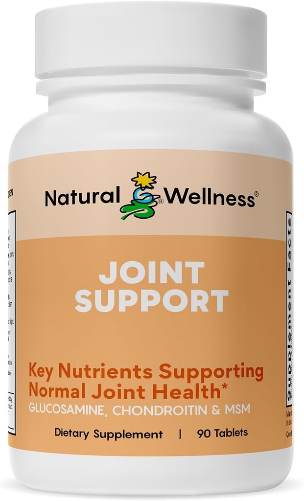 Natural Wellness Glucosamine Chondroitin med MSM och gurkmeja Supplement - stöder gemensam hälsa, rörlighet och brosk styrka - Glukosamin MSM tabletter för flexibilitet - 90 greve