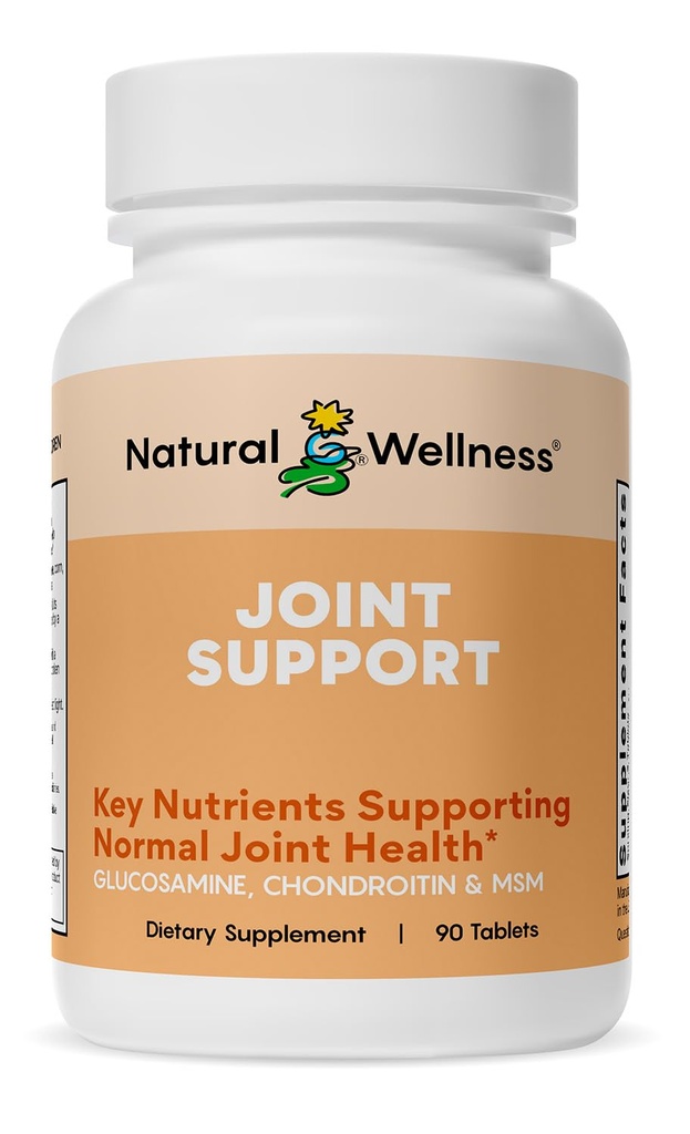 Natural Wellness Glucosamine Chondroitin with MSM and Turmeric Supplement – Supports Joint Health, Mobility, and Cartilage Strength – Glucosamine MSM Tablets for Flexibility – 90 Count