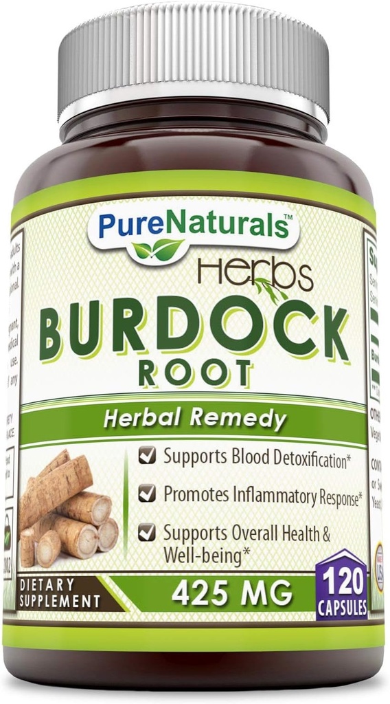Pure Naturals Burdock Root 425mg 120 caps