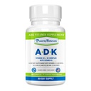 Power By Naturals ADK Vitamin Supplement – Vitamins A, D3 & K2 MK-7 for Bone Health & Calcium Absorption – Gluten-Free, Soy-Free – 60 Capsules (2-Month Supply)