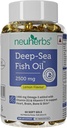 Neuherbs Deep Sea Fish Oil (60 Softgels) Omega 3-supplement Triple Strength 2500 Mg voor spier, gewrichten, hart & Cognitive ondersteuning 