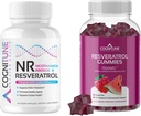Zdrav dopolnilo za staranje - Nikotinamid Ribsoside Complex in Resveratrol Gumies - 5-v-1 Proti staranju Formula Plus Resveratrol Gumies