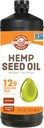 Манитоба Hemp Seed Oil, Cold Pressed, Premium Quality, 12g of Omegas 3 & 6 Per Serving, Hydrate & Nourish Skin - Non ГМО, Веган, Gluten Free, Great for cooking, салатни превръзки, 32 Fl Oz