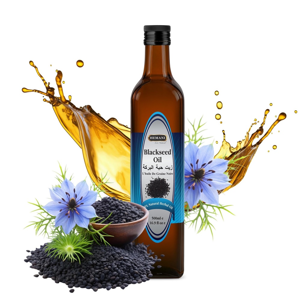 Hemani Black Seed Oil 500mL - Cold-Pressed Nigella Sativa | Premium Household Supply | Halal Certified | Since 1949