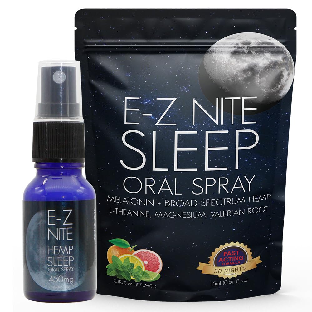 Sleep Spray for Adults Fast Acting Melatonin Spray for Relaxation & Restful Sleep | No Next-Day Grogginess | with Magnesium, L-Theanine, Valerian & Hemp-Infused Formula 30 Servings