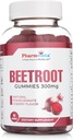 Beetroot Gummies 300mg - for Healthy Circulation Support * - Natural Mixed Fruit Flavor Non-GMO Vegan-Beet Chews- 90 count