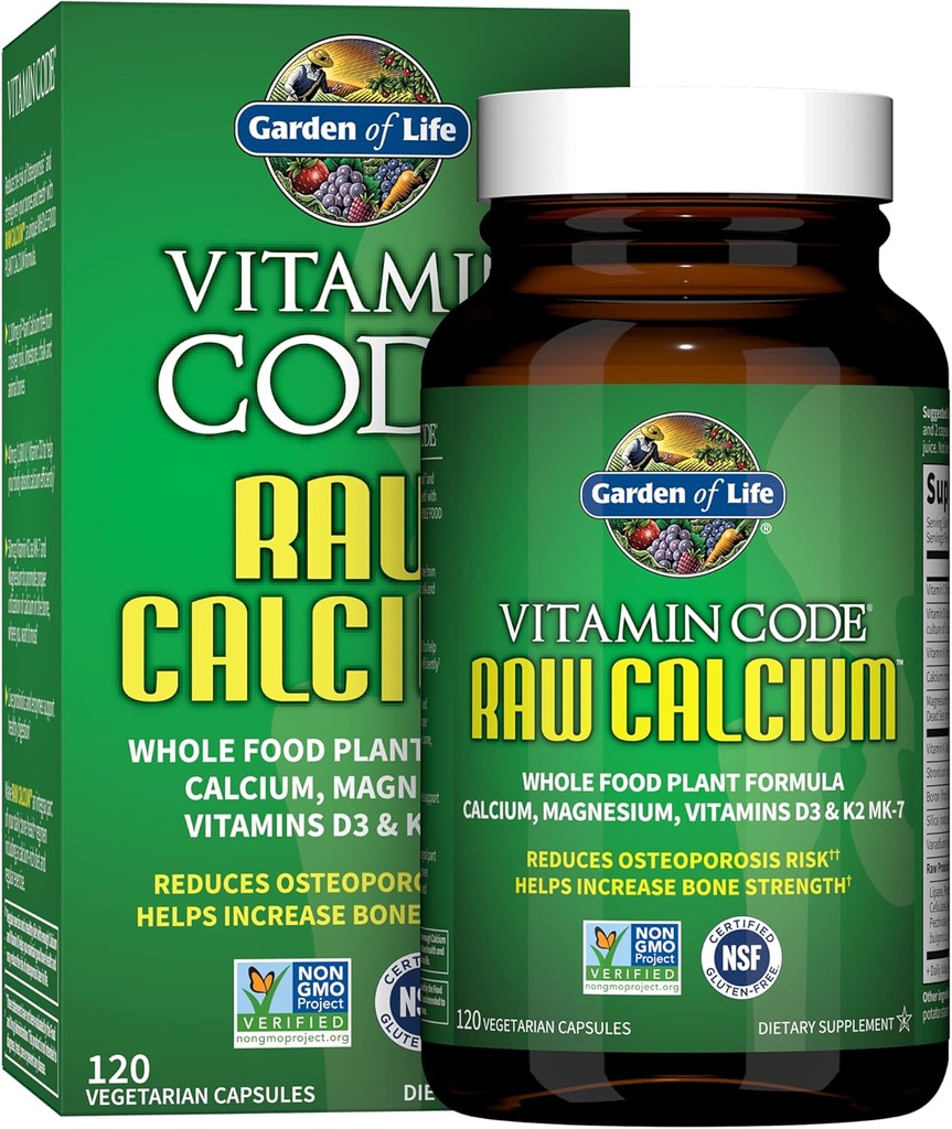 Vườn cây dương vật thô cho phụ nữ và đàn ông - bộ luật Ale Foods với Magnesium, K2, vitamin D3 và C cộng với Probiostics for Digestion, 120 Capsules