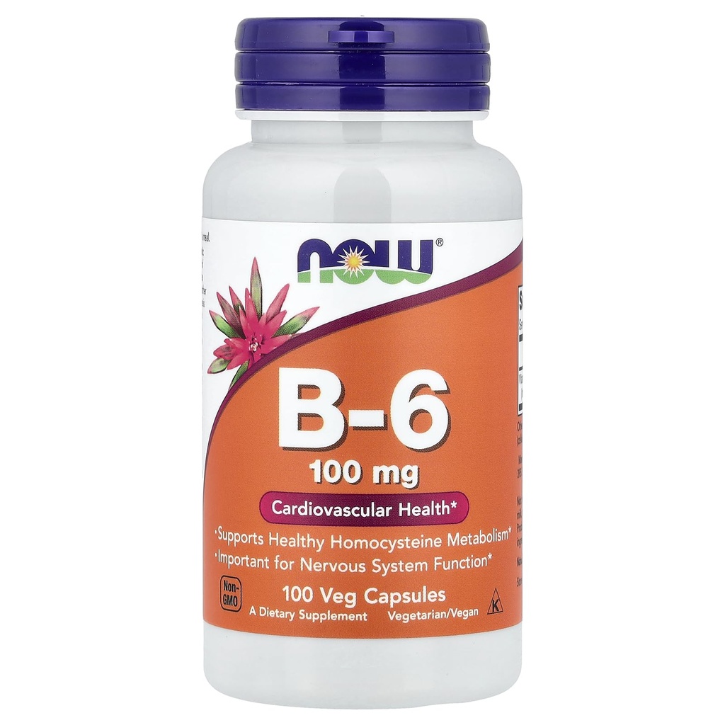 Now Foods B-6 100mg 100 Capsules