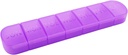 Weekly Pill Organizador, Unha vez ao día, 7-Day Pill Box Container, Matte Purple, Large 7 Compartment Vitamins Case Pill Dispenser para medicina, medicación, aceites de peixe, Suplementos, cápsula, Tablet