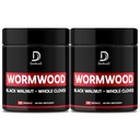 DEDICAD Wormwood Capsules - 12 Herbs Blended Black Walnut, Cloves, Ginger, Turmeric, Cinnamon, Apple, Quassia - 2 Packs 50 Capsules