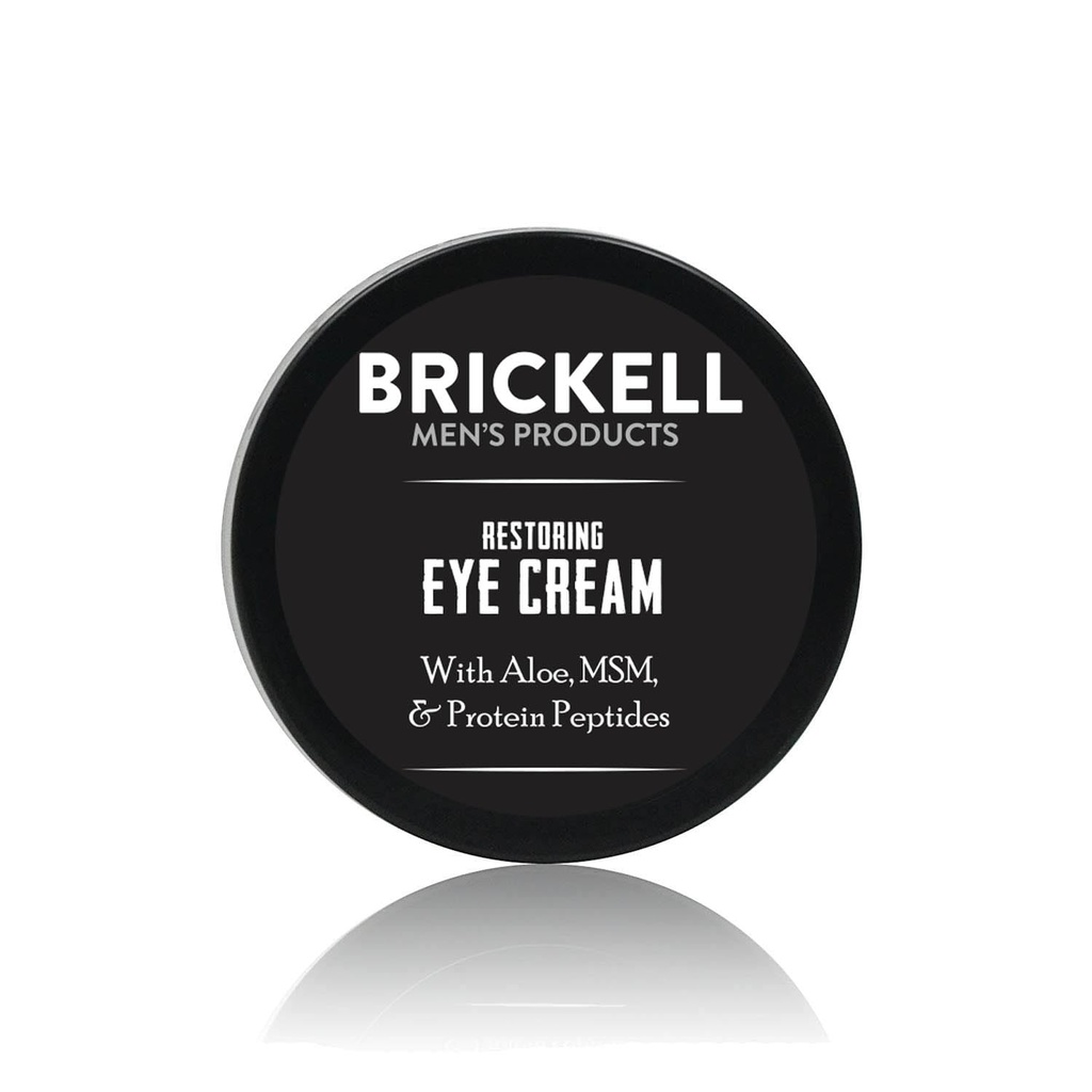 Brickell Men's Restaurar Under Eye Cream para homes, Natural and Organic Anti Aging Eye Balm para reducir a uffiness, Wrinkles, Dark Circles, Crows Feet e Under Eye Bags, 0.5 Ounce, Unscented