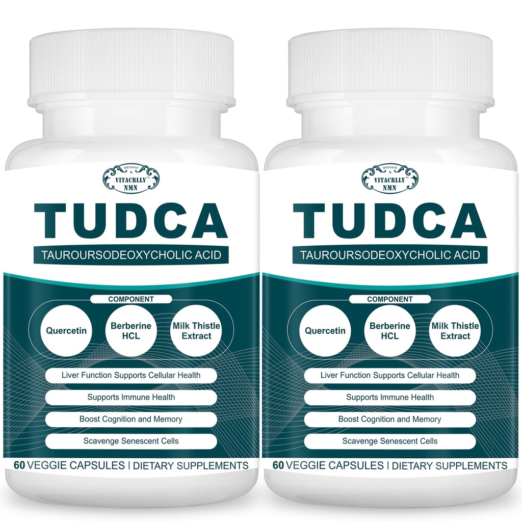 2200MG TUDCA Liver Supplements - Bile Salts Supplement Complex for Liver Detox & Cleanse, Gallbladder Cleanse, Digestive Health 120 Capsules