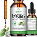 Soursop Bitters Liquid Organic: Soursop Leaf " Fruit Botanical Extract - Soursop Liquid drops for Cell Support " Regeneration - Immune Support, restation, Liver Health, and sleep Aid for Men "
