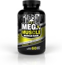 Mega Muscle Gain | Daily Booster Chewable Tablets multivitamínico para cans en todas as etapas da vida | proteínas elevadas, aumento de peso Puppy & Suplemento para cans adultos | pollo Flavor | 60 tabletas