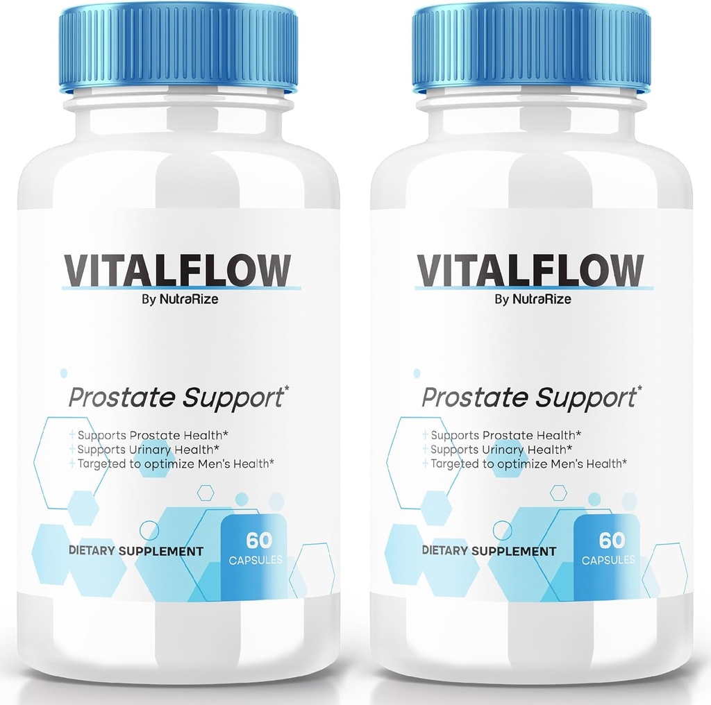 (2 пакет) VitalFlow Capsules, VitalFlow Advanced Prostate Support Formula, Офіційна природна формула для регулювання регулянкових речовин, максимальні міцні таблетки для підтримки Wellness, Vital Flow Відгуки (120 капсули)