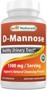 Bästa Naturals D-Mannose Capsules - Urinary Tract Cleanse Supplement 1500mg/Serving - 120 Count