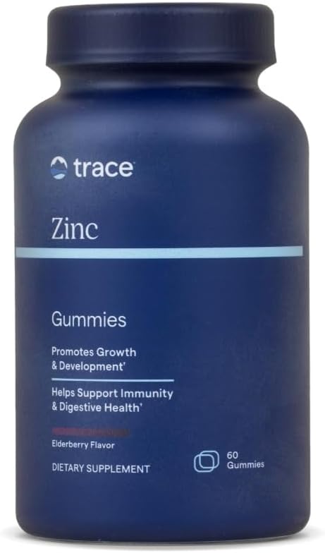 Trace Minerals Sink Gummies - Chewable Sink Supplement med Elderberry - støtter immunsystem helse - Supplement til å hjelpe sunn digestion og utvikling - Elderberry, 60 Gummies (30 Serveringer)