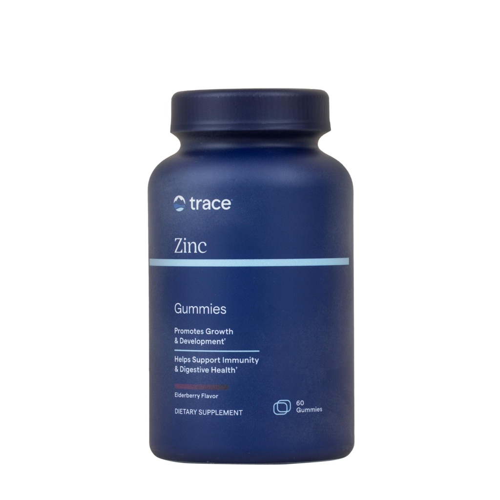 Trace Minerals Zinc - Zinc Gummy Supplement for Healthy Development & Immune Support - Digestion & Metabolism - Children's Gummy - Gelatin-Free & Vegan - Elderberry Flavor - 60 Count (30 Servings)