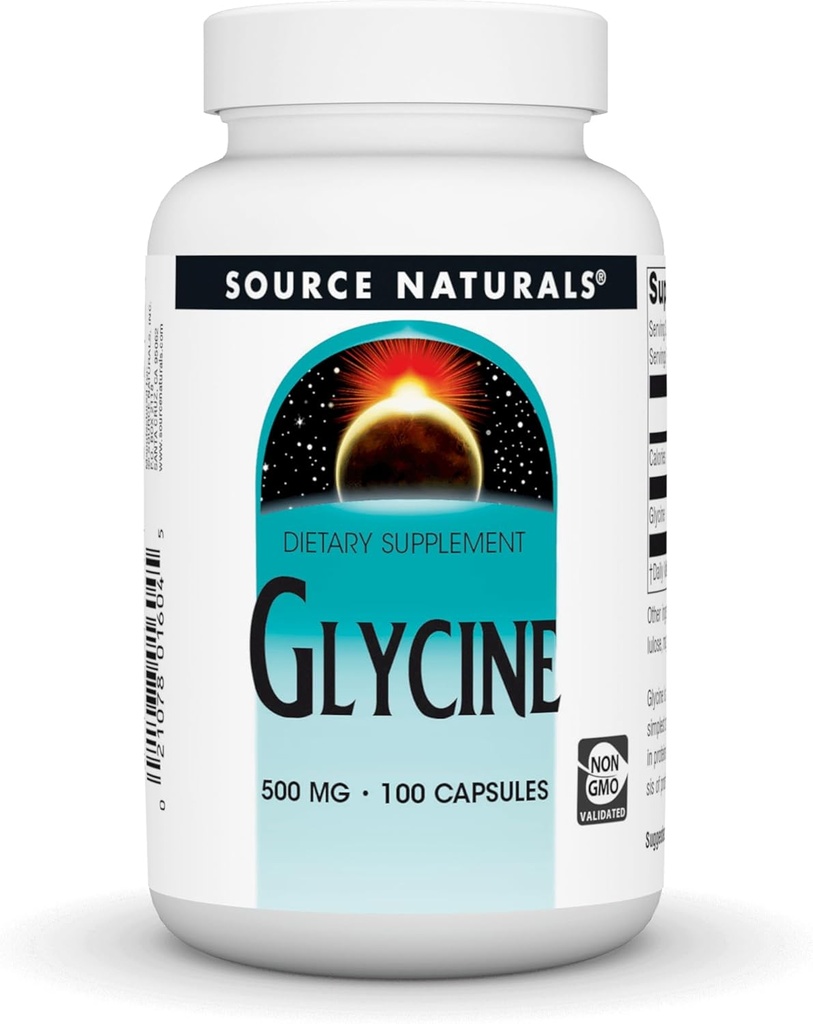 Kilde Naturals Glycine 500 mg aminosyre kosttilskudd - 100 kapsler