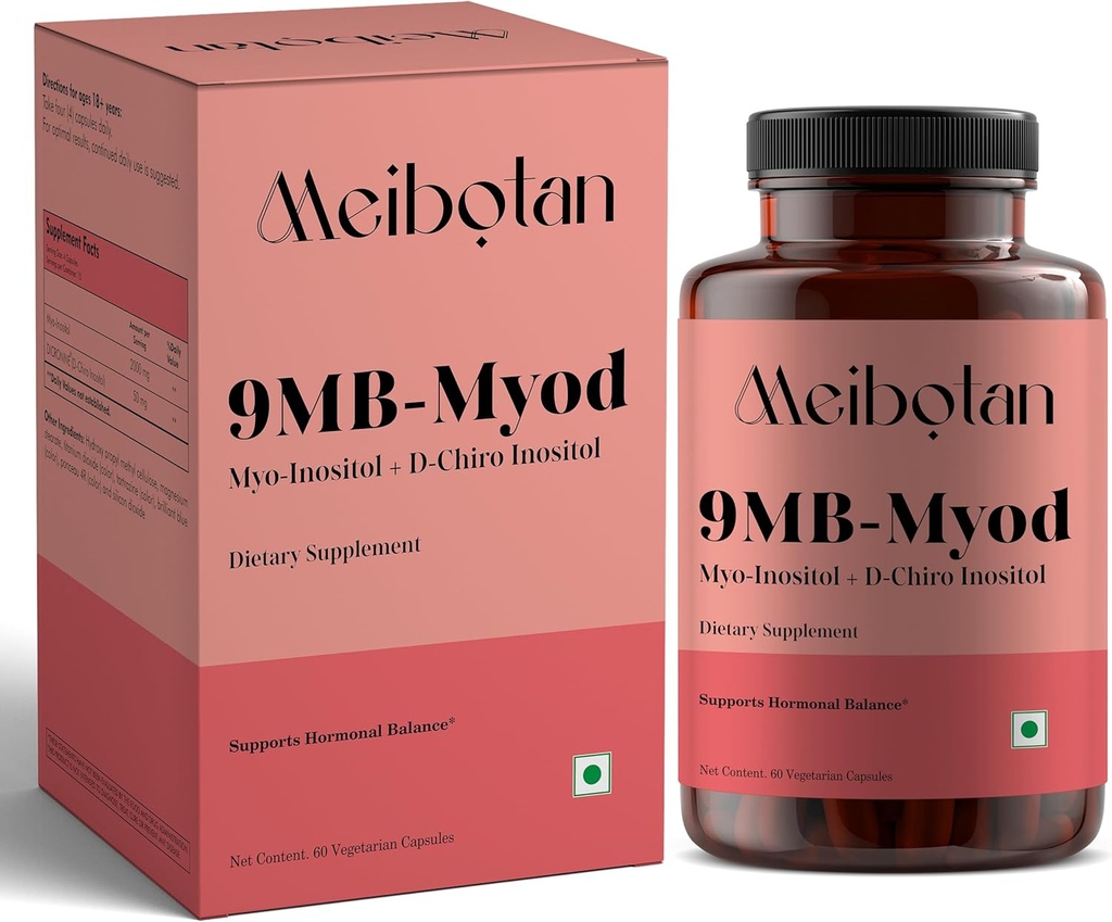 PCOS PCOD Supplement Myo- Inositol & D- Chiro Inositol Bilans hormonalny & Zdrowy Ovarian Function Supplement for Women