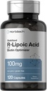 Horbaach R-Lipoic Acid 100 mg | 120 캡슐 | Biotin Optimizer | Non-GMO, 글루텐 무료 | 안정된 R-Lipoic Acid Supplement
