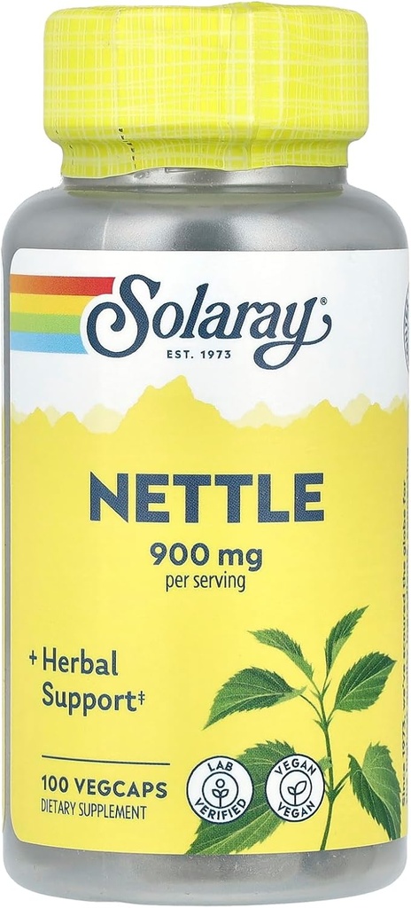 SOLARAY Nettle, 100 VegeCaps (450 mg na kapsułki)