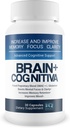 Brain+ Cognitiva - Advanced Cognitive Support - 향상된 메모리, Boost Mental Focus 및 지원 Mental Clarity - 두뇌 지원 및 최적의 Nootropic Boost를위한 Alpha-GPC 캡슐
