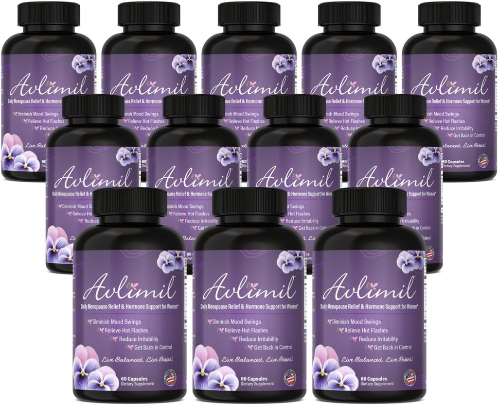 Hormon Denge & Menopause | Mood Swings, Hot Flashes, Night Sweats & Irritability - Isoflavones, Black Cohosh, Raspberry, Valerian, Sage, Red Clover, Lemon Balm - 60 Count (12)