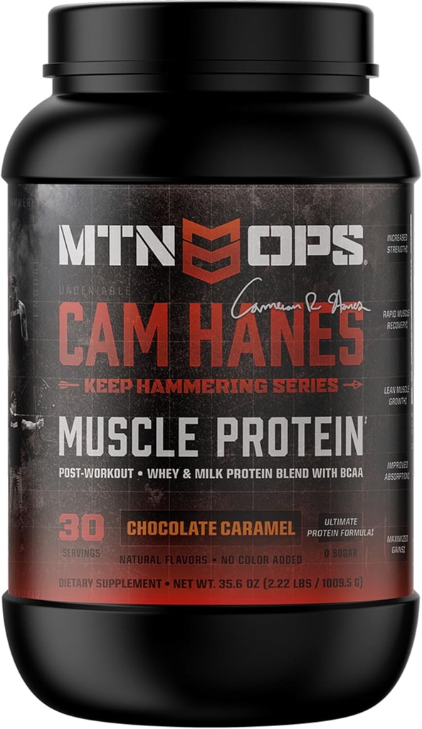 MTN OPS Cameron Qadınlar Hammering Whey Protein Toz, Chocolate Caramel Flavor, 30 Xidmət