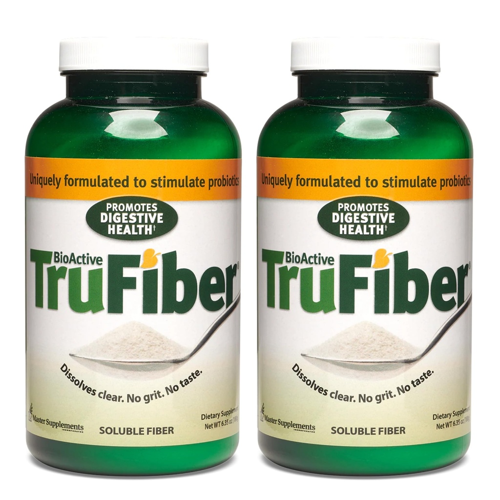 Master Supplements TruFiber - 6.35 oz, Pack of 2 - Prebiotic Fiber to Help Boost Probiotic Growth - Supports Digestive Health - Vegan, Gluten Free - 100 Total Servings