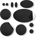 aZengear Repair Patches - Waterproof, Self-Adhesive, Tear-Cold-Heat-Resistant Nylon Polyester Fix Puffer Coats, Gear, Tents (11 Pieces, Solid Black)