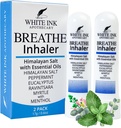 White Ink Breathe . . . . Natural Essential Oil Inhaler Eucalyptus Meperment . .