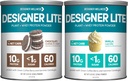 Designer Wellness, Designer Lite, Low Calorie Natural Protein, Prebiotic Fiber, Key Vitamiines & Minerals, Vanilla Cupcake ja suklaa Evästeet & Cream Bundle