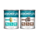 Designer Wellness, Designer Lite, Low Calorie Natural Protein, Prebiotic Fiber, Key Vitamins & Minerals, Vanilla Cupcake and Chocolate Cookies & Cream Bundle