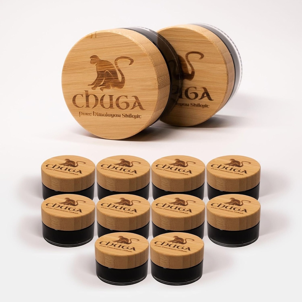Chuga Shilajit Autentiškas Himalayan Shilajit Resin ® 124; Natūralus Sourced A Shilajit ® 124; 150 Paslaugos per 35 Gramas Jar (Paketas 12)
