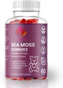 Bio Sea Moss Gummi mit Bladderwrack & Burdock Root – Vegan-Ergänzung für allgemeine Wellness – 60 Count